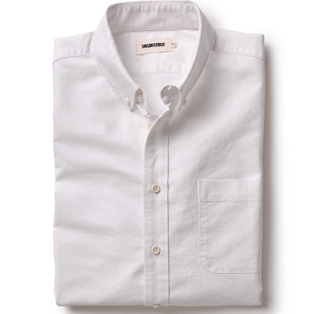 Taylor Stitch The Jack Oxford Shirt in White (Men’s L)